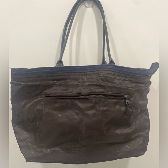 Lipault Paris Lady Shopper Tote Blue Color  Handle Trolley Sleeve Twill Nylon - Picture 12 of 13